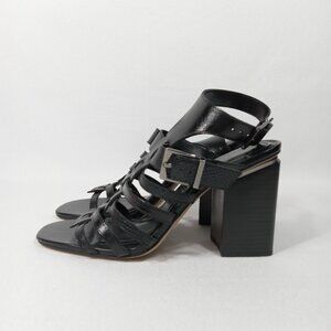 VINCE CAMUTO Hicheny Black Leather Sandals Womens Size 10 M